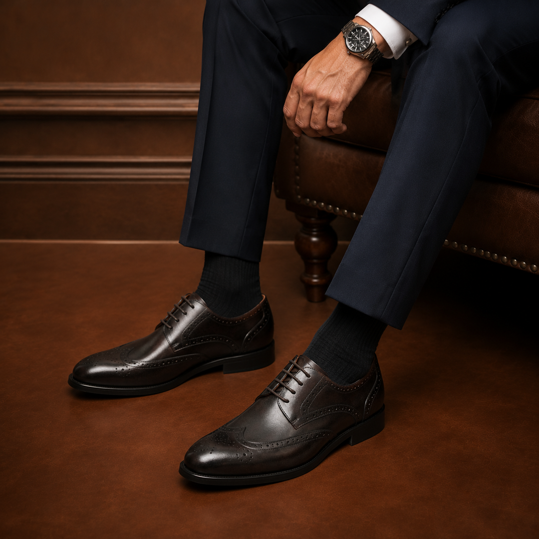 Refined Leather Derby Shoes