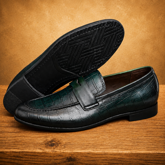Luxurious Crocodile Penny Loafers