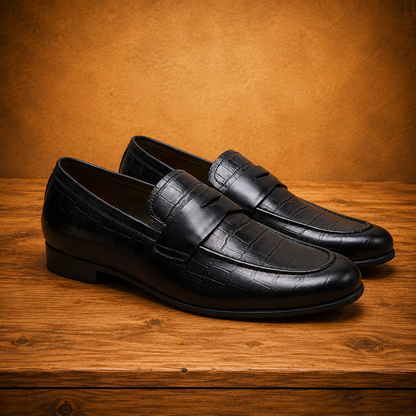 Luxurious Crocodile Penny Loafers