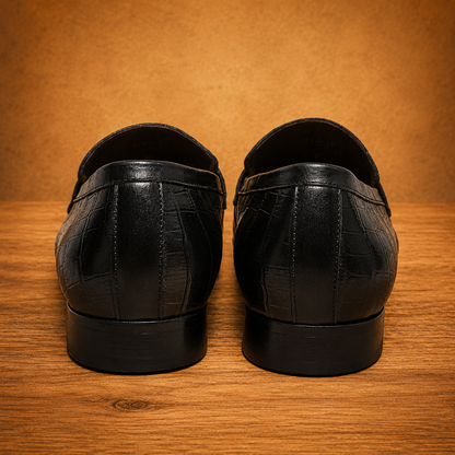 Luxurious Crocodile Penny Loafers