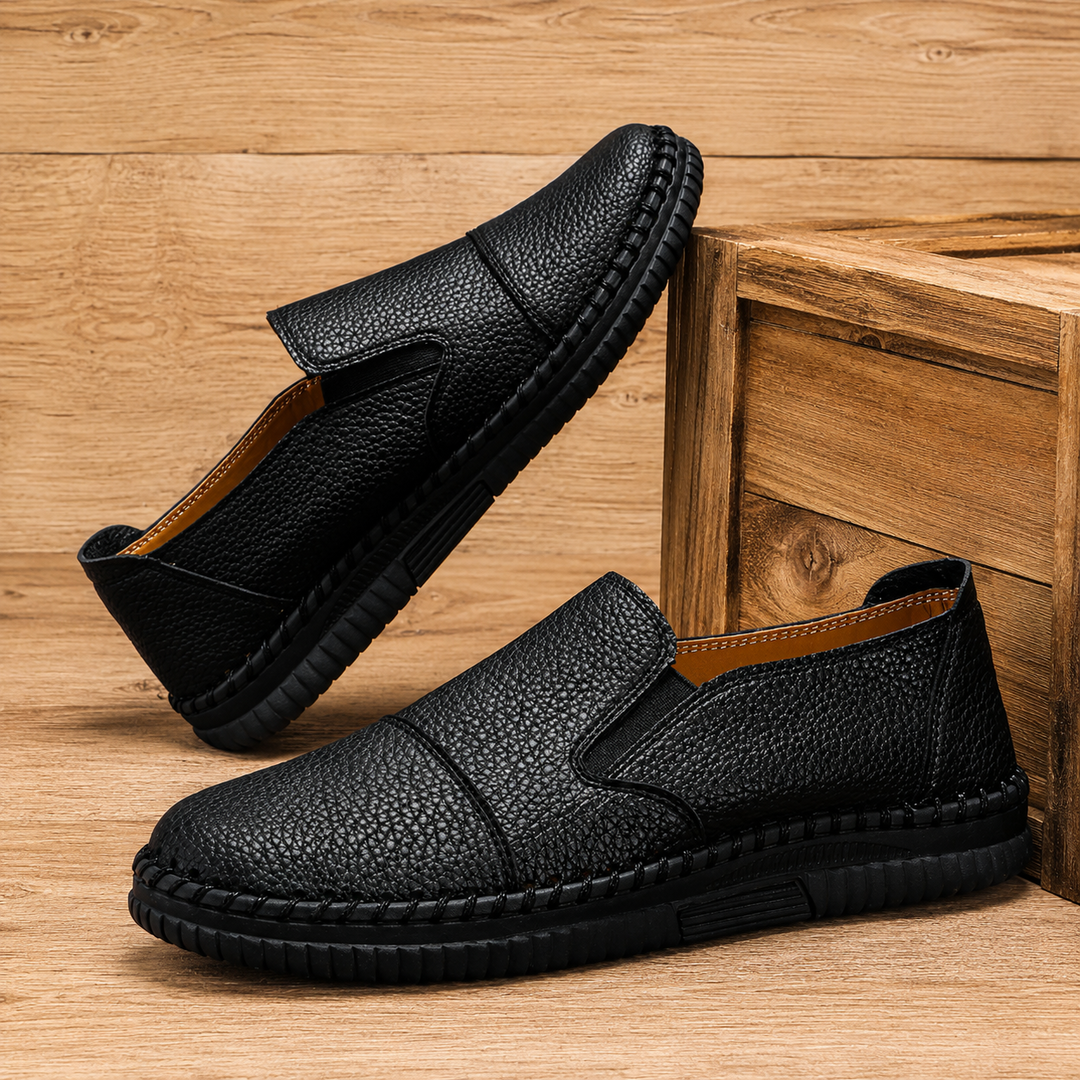 Authentic Leather Slip-Ons