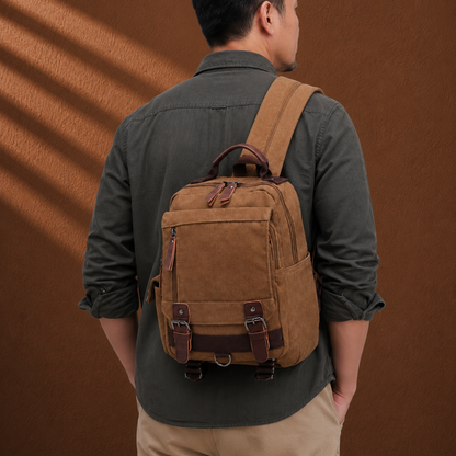 Vintage Canvas Sling Backpack
