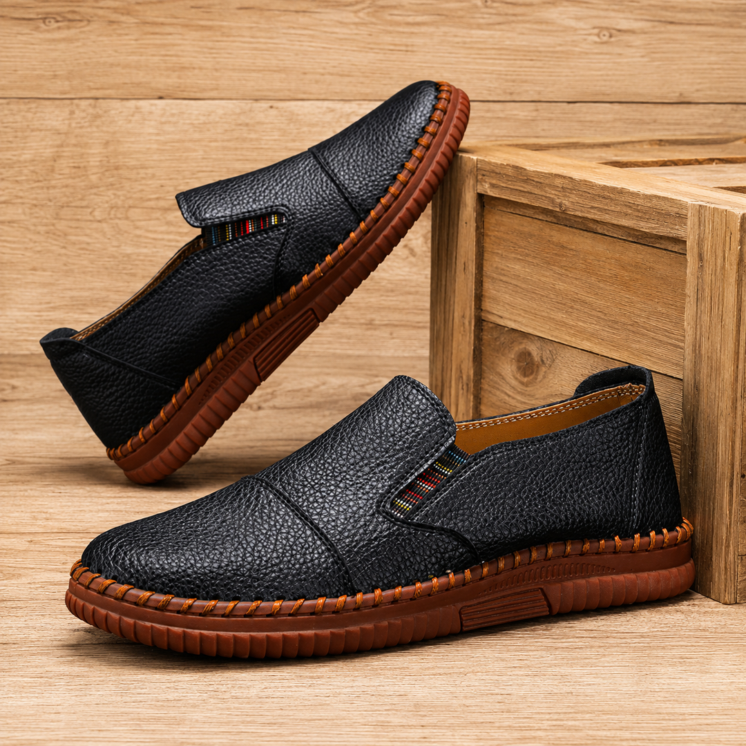 Authentic Leather Slip-Ons