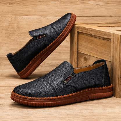 Authentic Leather Slip-Ons