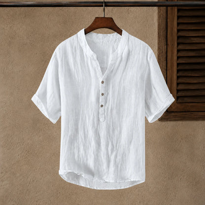 Casual Band Collar Shirt