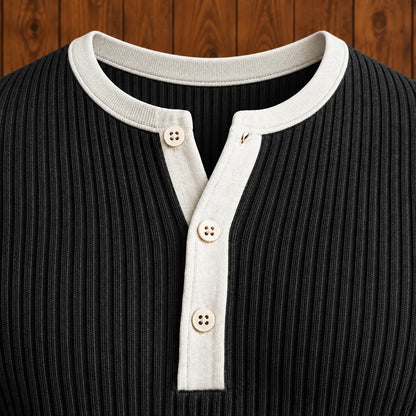 Casual Button Henley Shirt