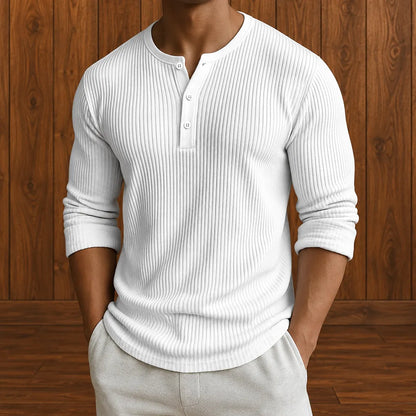 Casual Button Henley Shirt