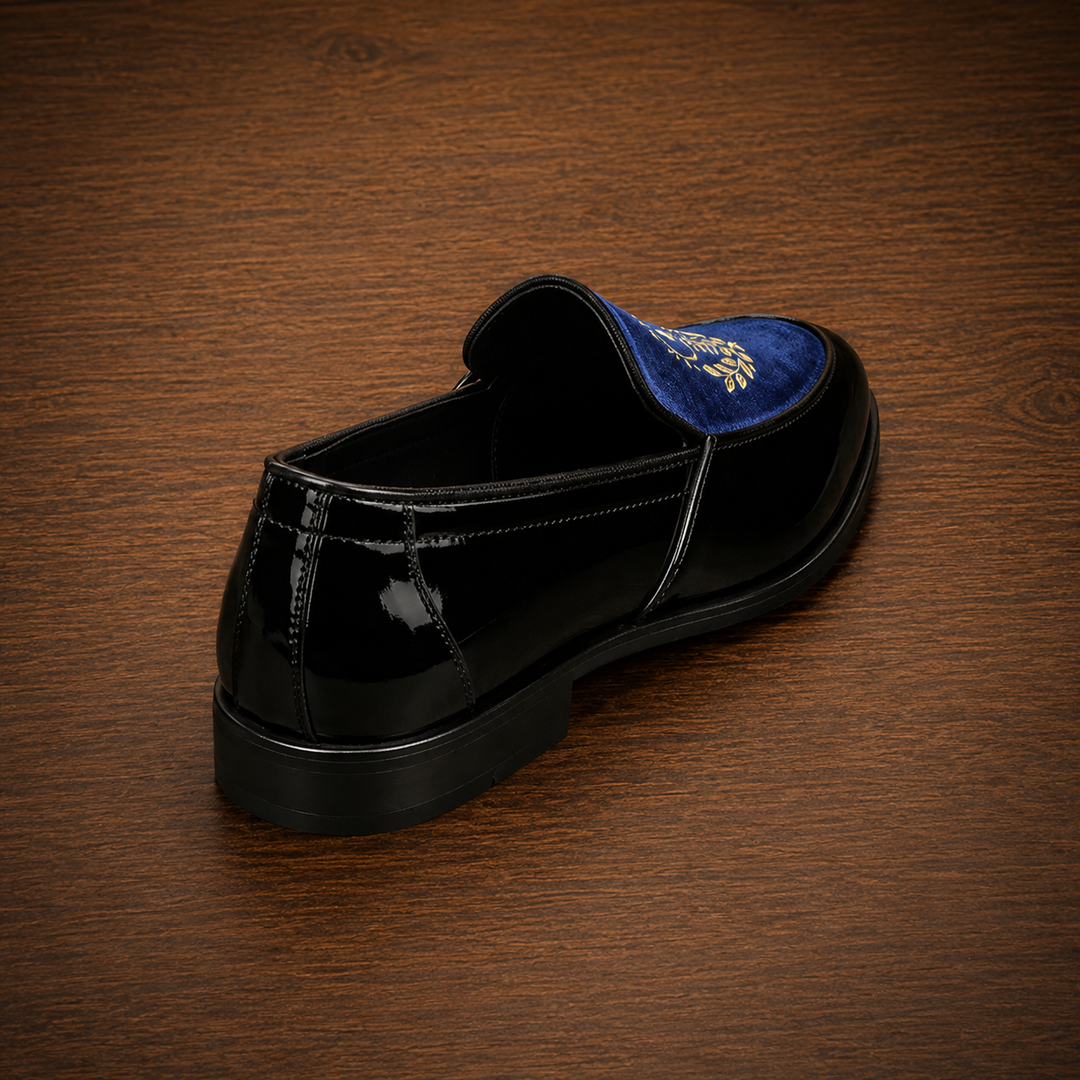 Velvet Patent Leather Loafers