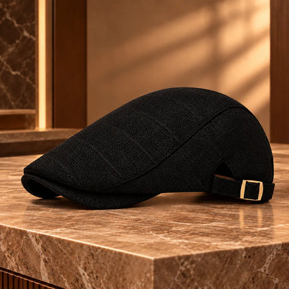 Classic Buckle Flat Cap