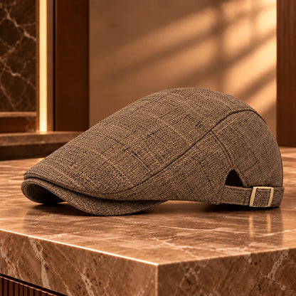 Classic Buckle Flat Cap