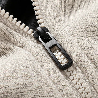 Contrast Hood Snap Jacket