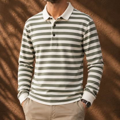 Casual Stripe Polo Shirt