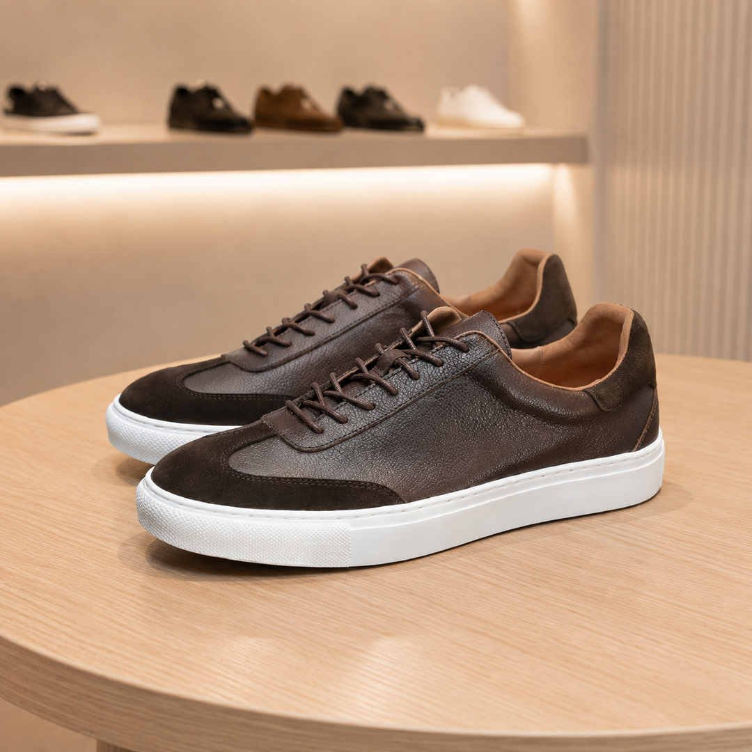 Polished Leather Sneakers