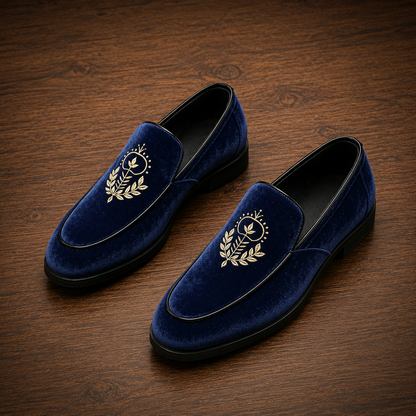 Velvet Patent Leather Loafers