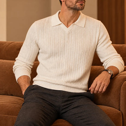 Modern Knit Polo Sweater