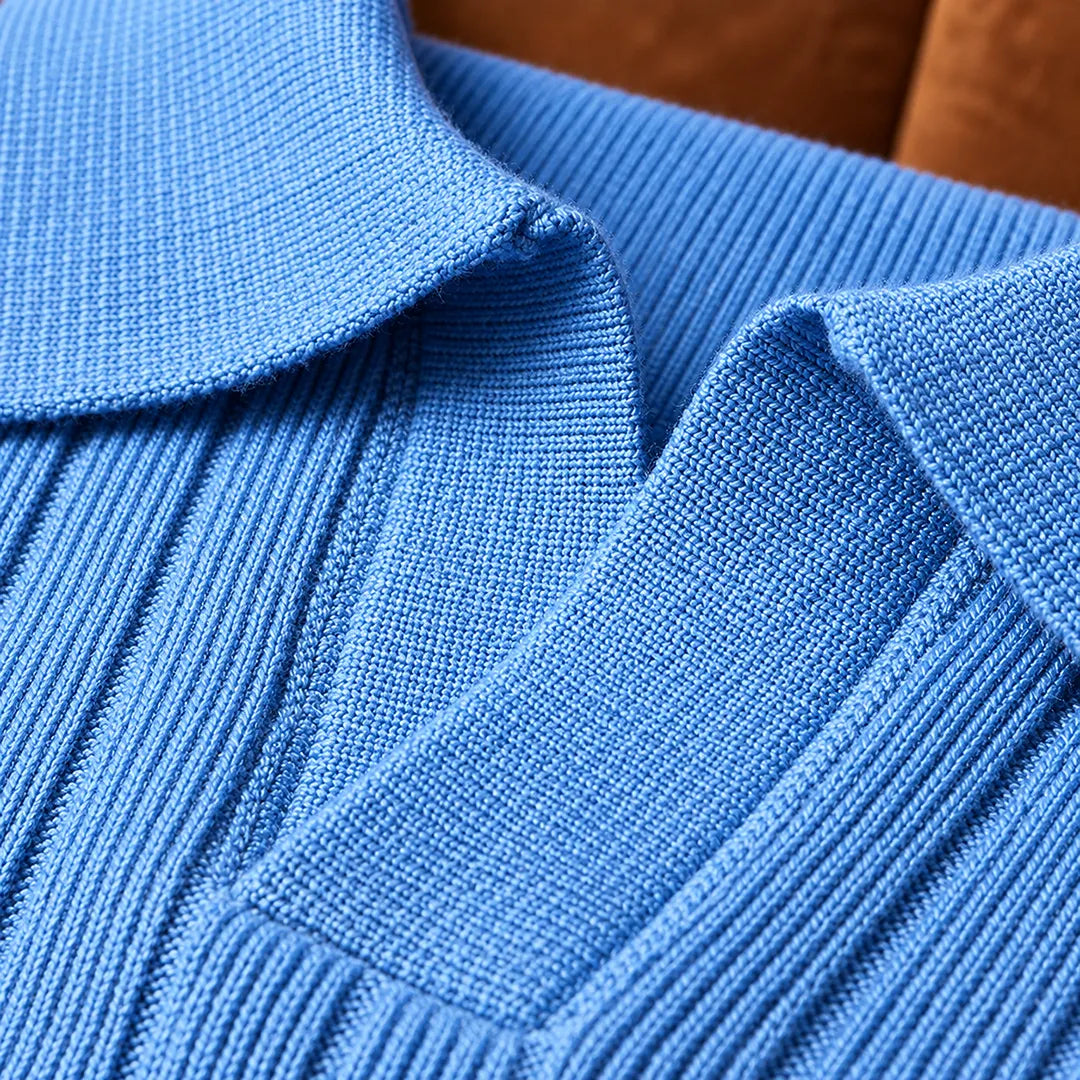 Modern Knit Polo Sweater