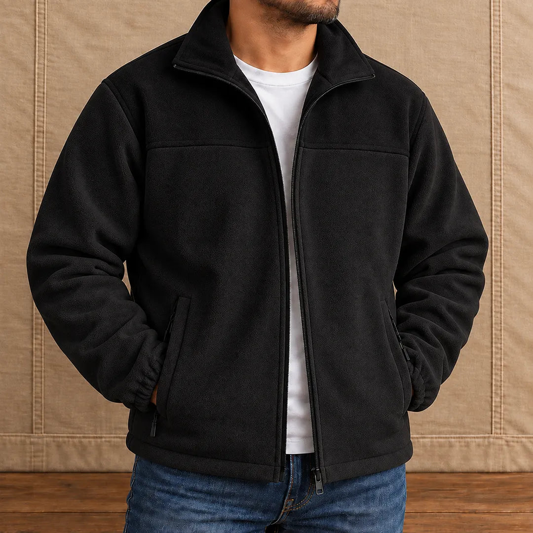 Modern Textured Zip Jacket