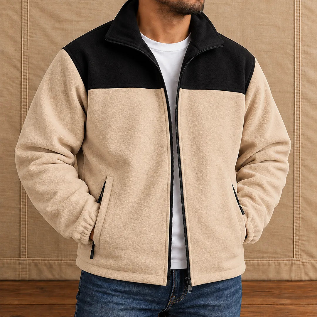 Modern Textured Zip Jacket