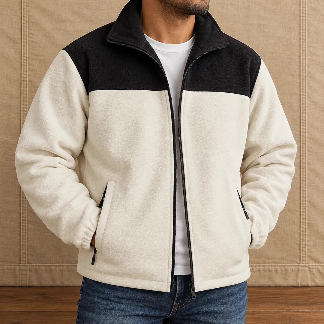 Modern Textured Zip Jacket