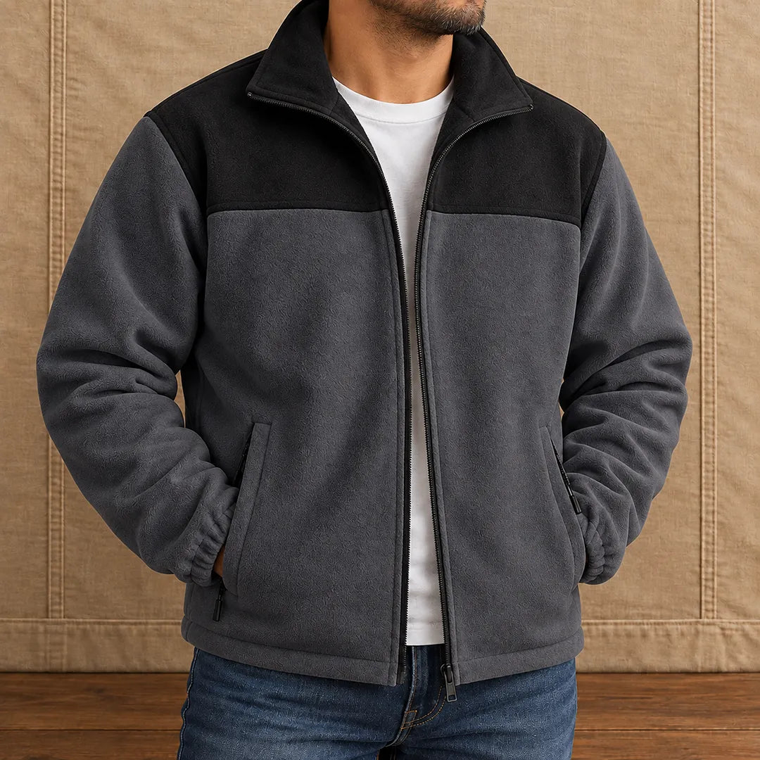 Modern Textured Zip Jacket