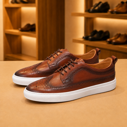 Brogue Leather Sneakers