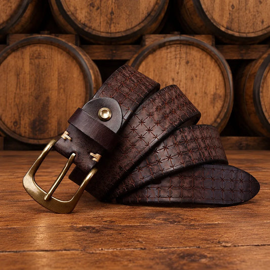 Textured Buckle Dress Belt