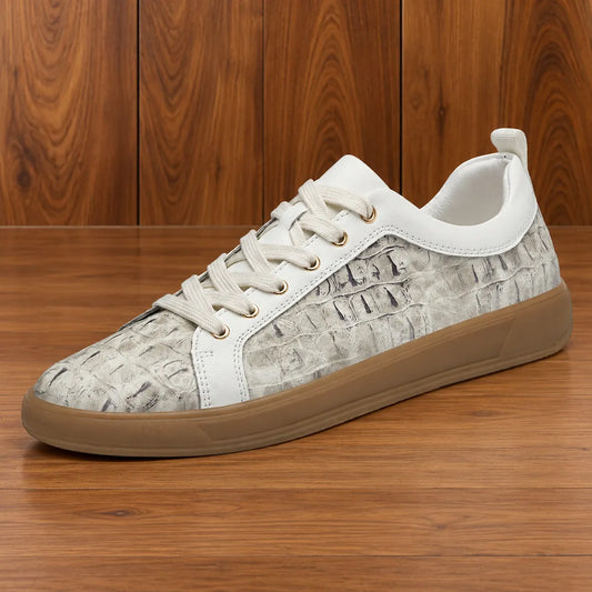 Textured Casual Low-Top Sneakers