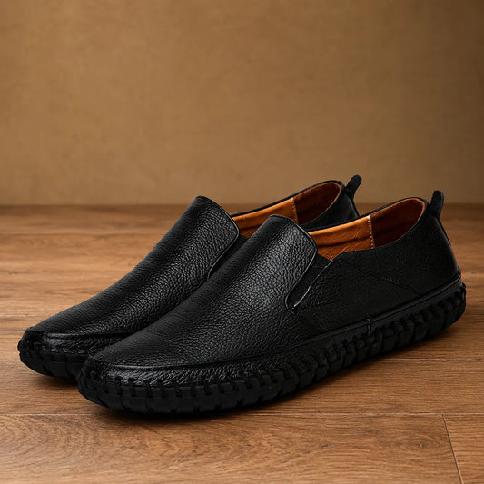 Textured Slip-On Loafers