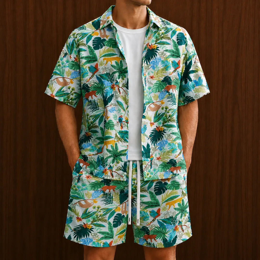 Tropical Print Casual Set