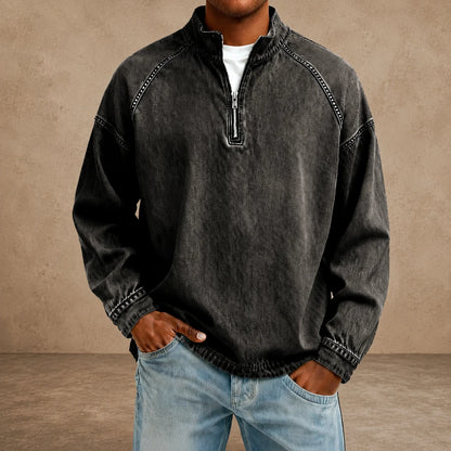 Vintage Zip Neck Pullover