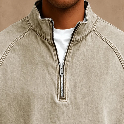 Vintage Zip Neck Pullover