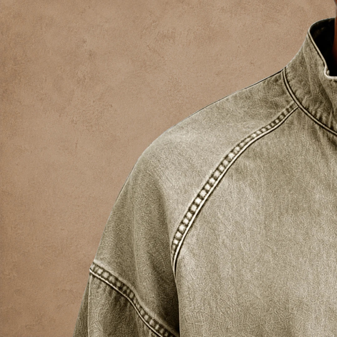 Vintage Zip Neck Pullover