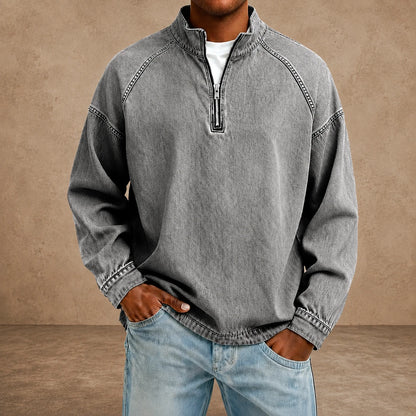 Vintage Zip Neck Pullover