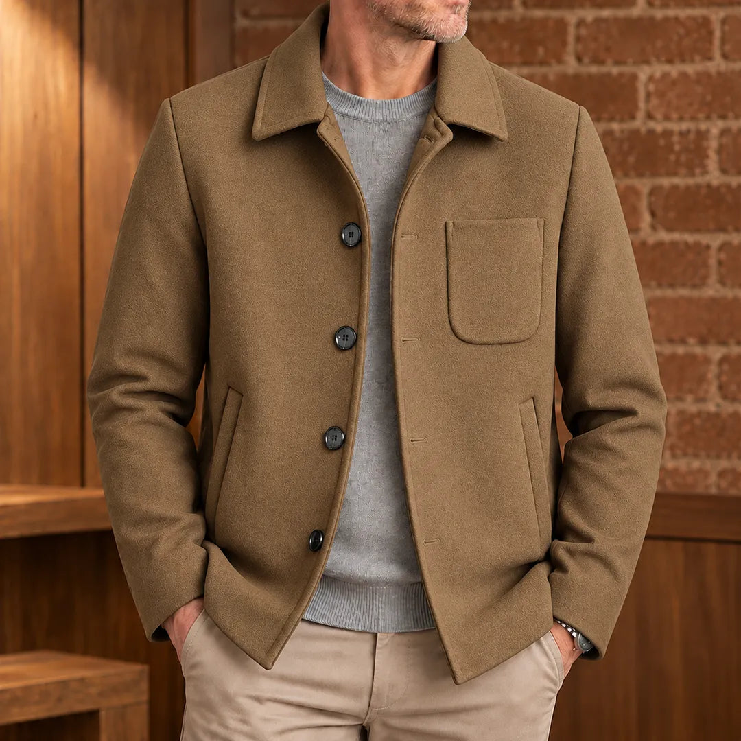 Wool Button Front Jacket