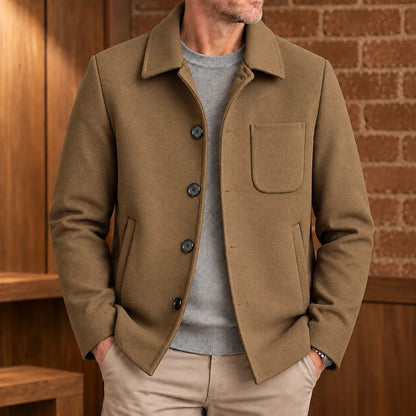 Wool Button Front Jacket