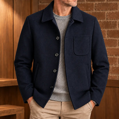 Wool Button Front Jacket