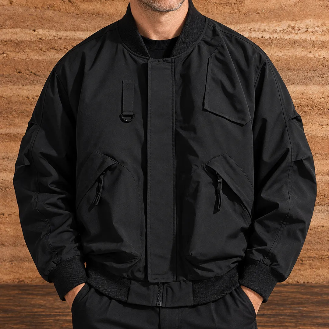 Zip Front Bomber Jacket
