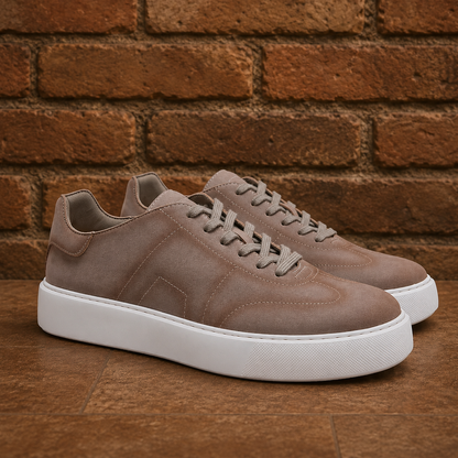 Premium Leather Lace Up Sneakers