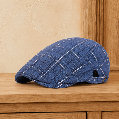 Refined Check Flat Cap