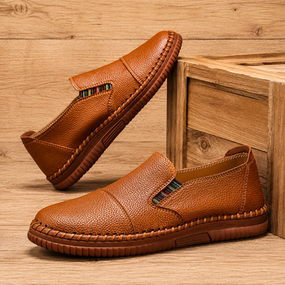 Authentic Leather Slip-Ons