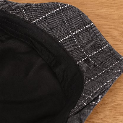 Refined Check Flat Cap