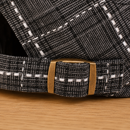 Refined Check Flat Cap