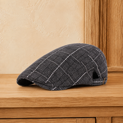 Refined Check Flat Cap