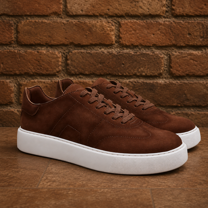 Premium Leather Lace Up Sneakers
