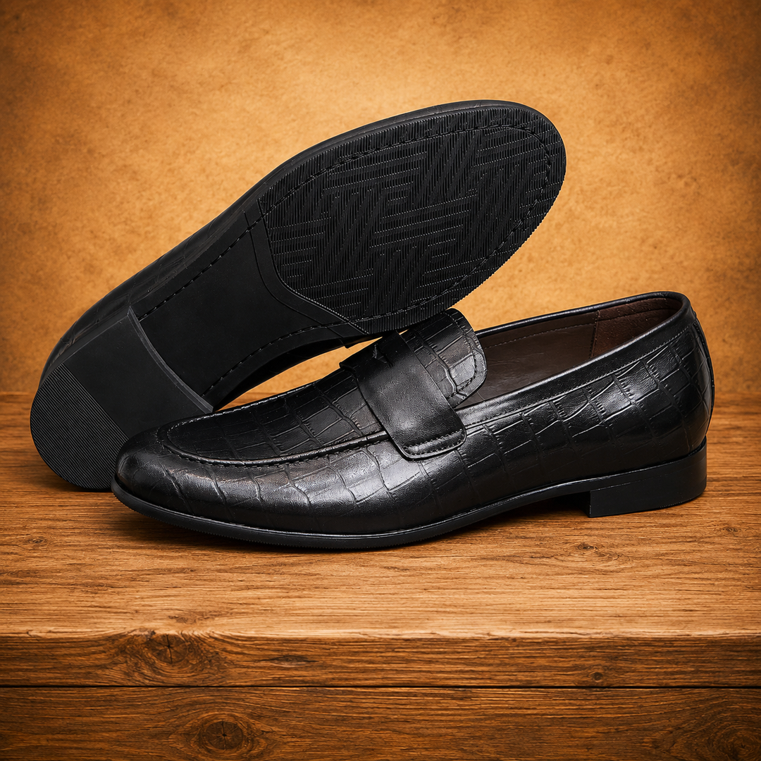 Luxurious Crocodile Penny Loafers