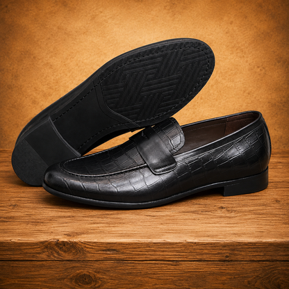 Luxurious Crocodile Penny Loafers