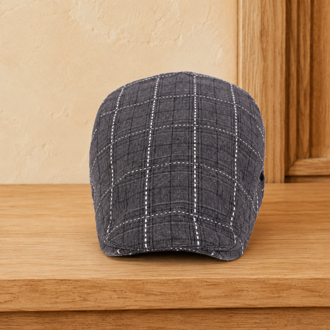 Refined Check Flat Cap