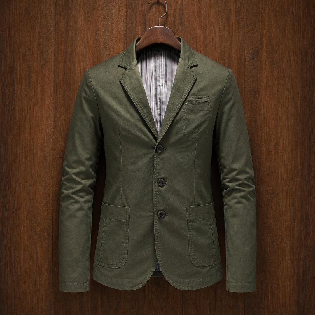 Refined Three Button Blazer