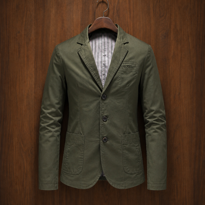 Refined Three Button Blazer
