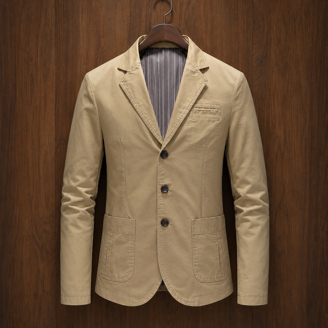 Refined Three Button Blazer
